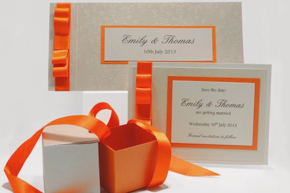 Cheque Book wedding invitations Bishop's Stortford