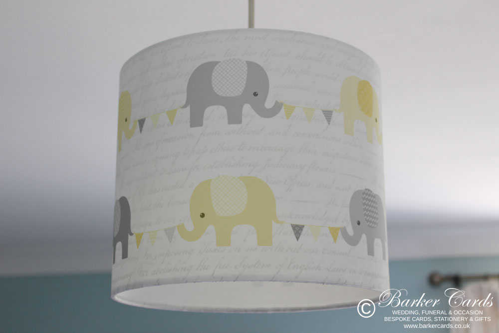 elephant lampshade nursery