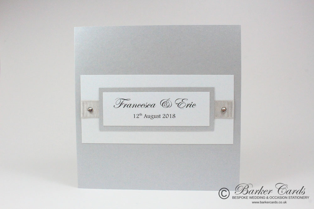 Silver Wedding Invitations UK - grey and silver