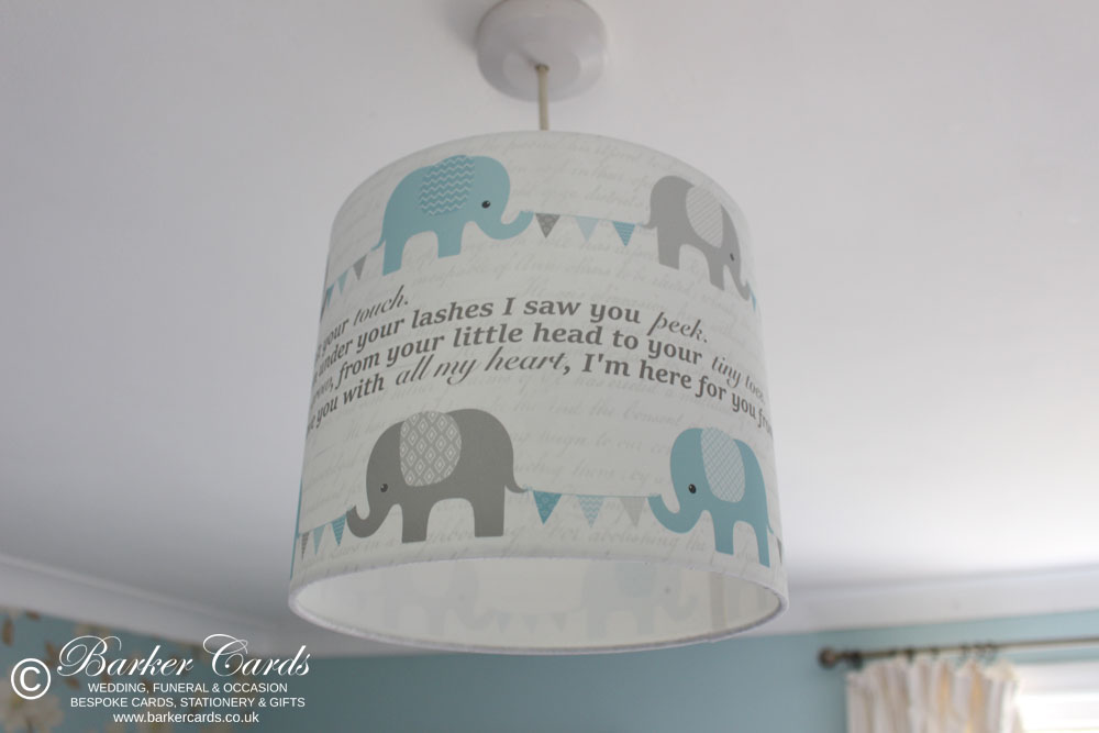 elephant lampshade nursery
