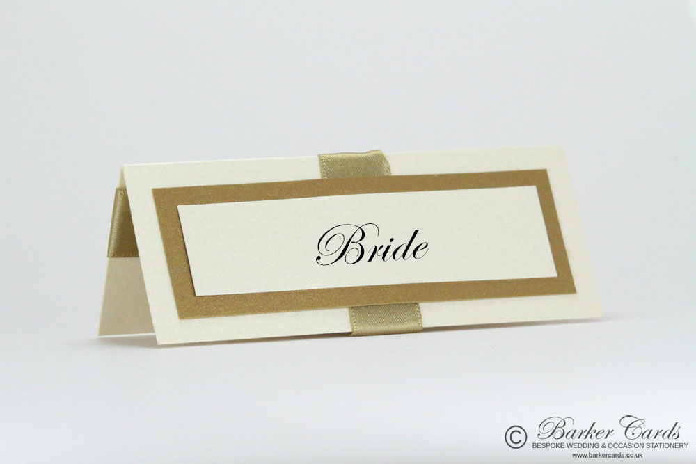 gold table place cards